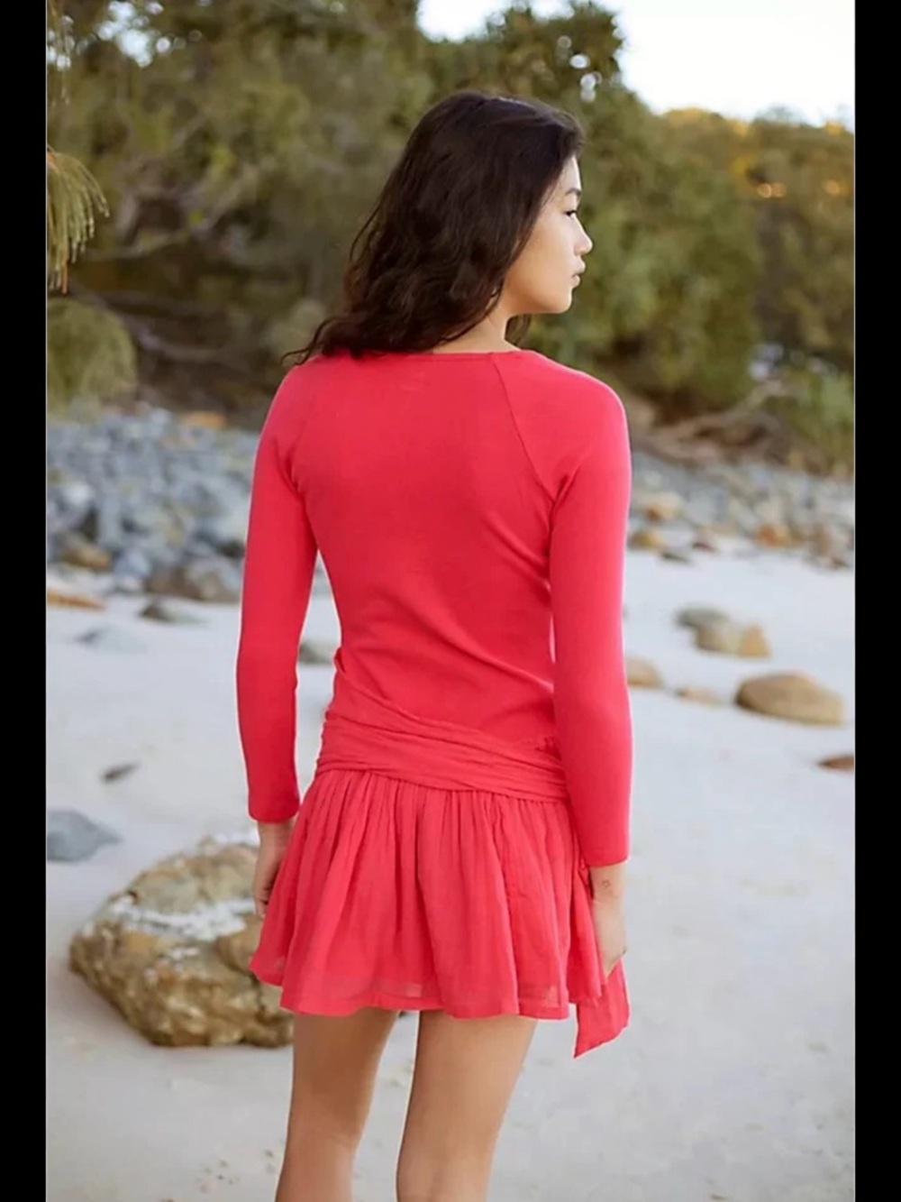 Free People Lexi Drop-Waist Mini Dress -M NWT - Picture 3 of 4